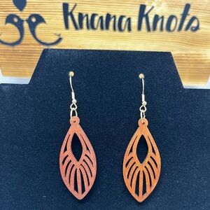 Wood Carved Earrings